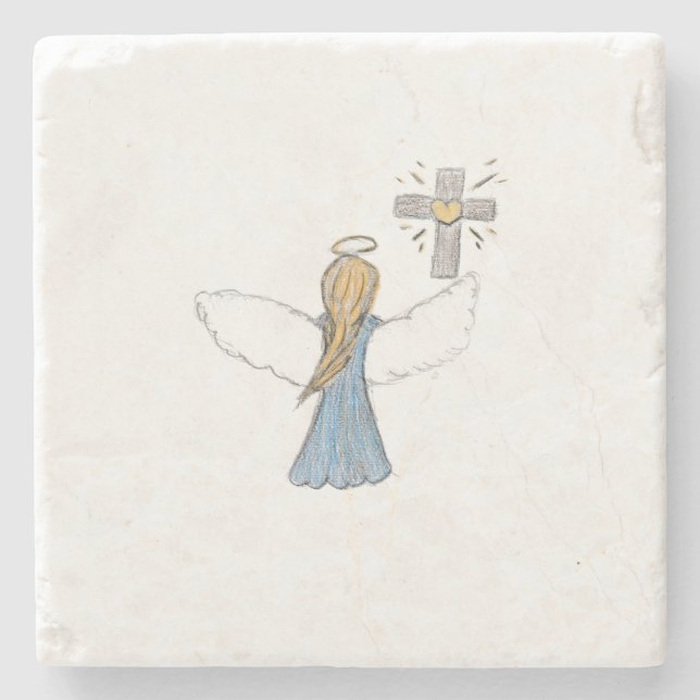 Angel  stone coaster (Front)