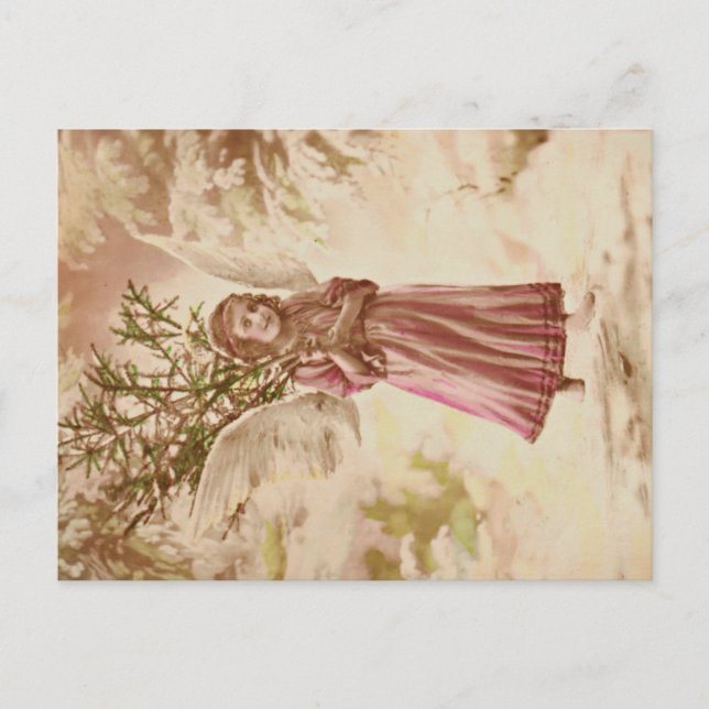 Angel sweet Christmas Holiday Postcard (Front)