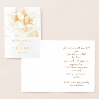 Angel Sympathy for Loss of Dachshund  Foil Card