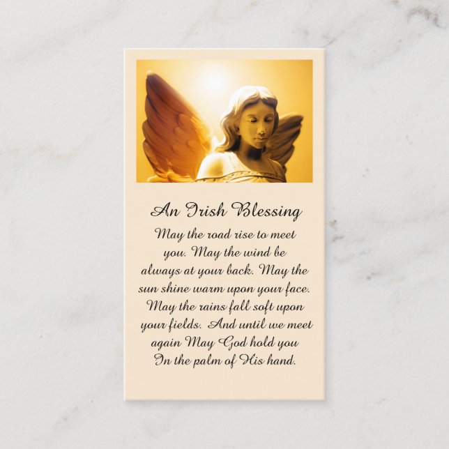 Angel Sympathy Prayer Card (Front)