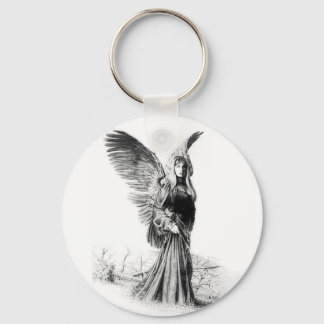 angel tattoo key ring