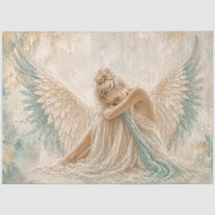 Angel Teal Pearl  Tissue Paper