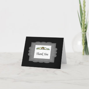 Angel Thank You Card With Grey Border