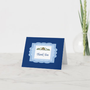 Angel Thank You Card With Light Blue Border