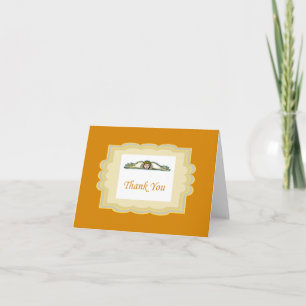 Angel Thank You Card With Yellow Border