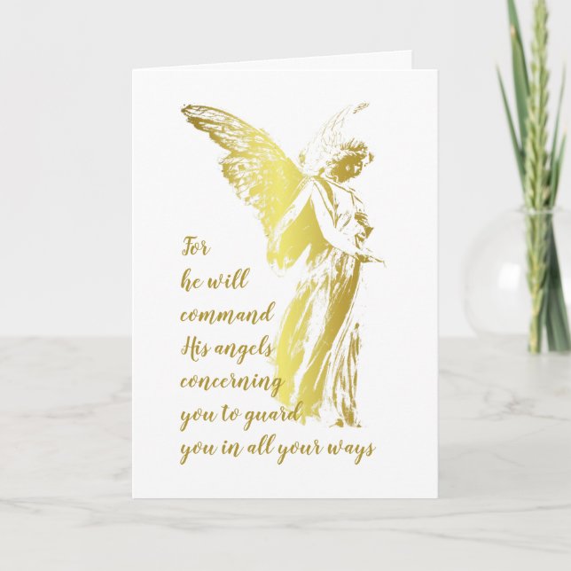 Angel Thinking of you and Saying a Prayer Chemo Card (Front)