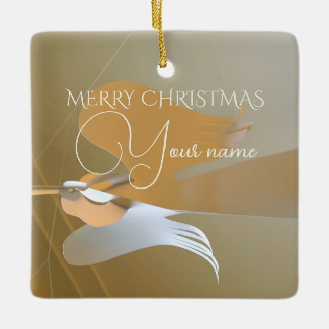 Angel trumpets ceramic ornament (Front)