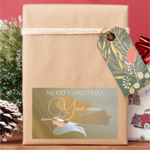 Angel trumpets rectangular sticker