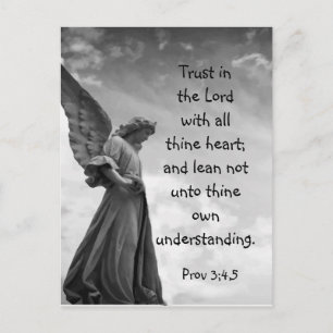 Angel Trust in the Lord Quote Inspirational Quote Postcard