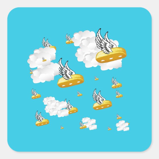 Angel Twinkies Square Sticker (Front)