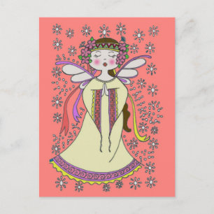 Angel Ukrainian Folk Art Postcard