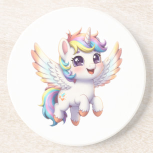 Angel unicorn is so cute coaster