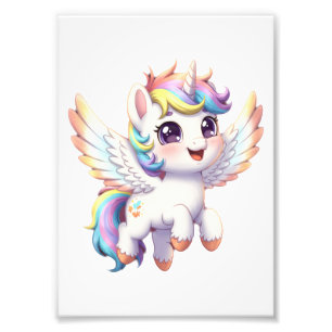 Angel unicorn is so cute photo print