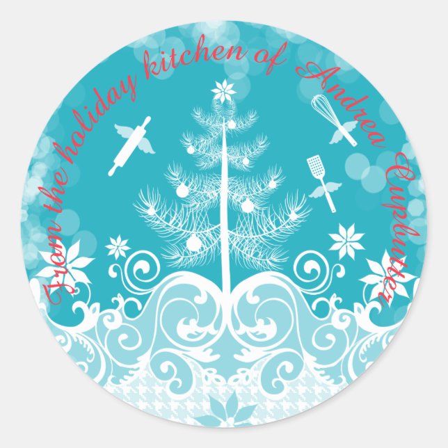 Angel utensils from the kitchen of Christmas label (Front)