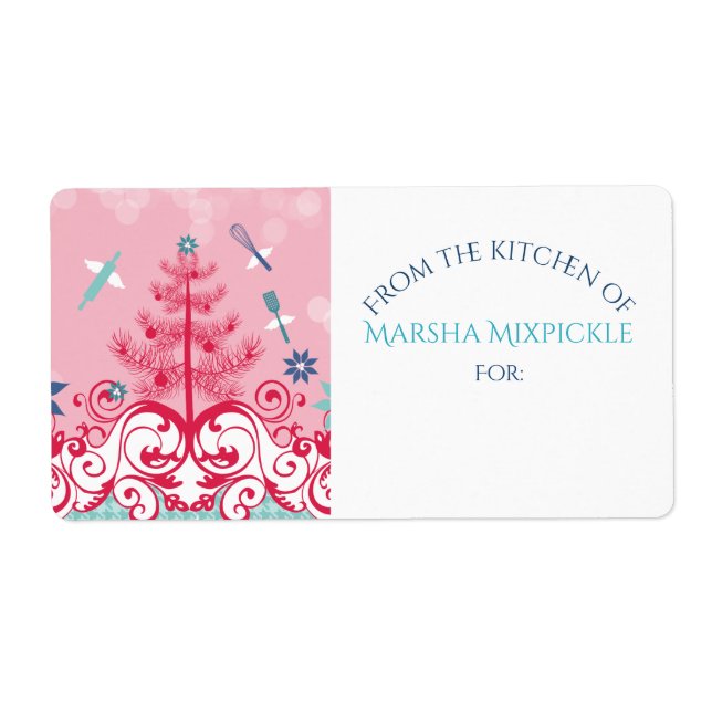 Angel utensils from the kitchen of Christmas label (Front)