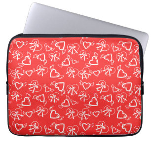 Angel Valentine's Hearts Pattern Laptop Sleeve