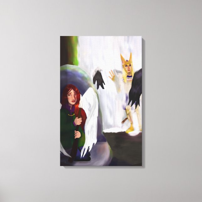 Angel vs demon canvas print (Front)