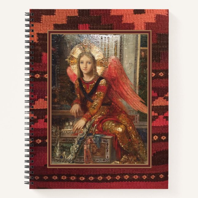 Angel w/Harp, Southwestern meets 18th Century art Notebook (Front)