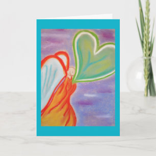 Angel walking greeting card