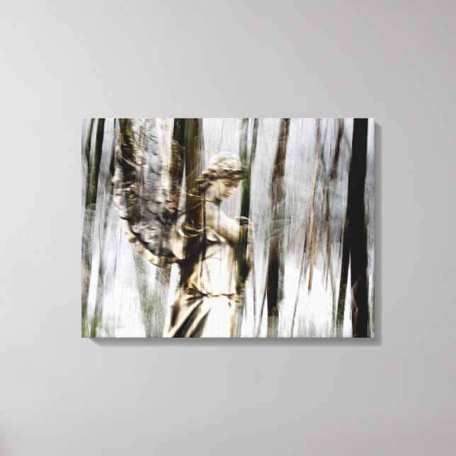 Angel Walks Through Winter Wrapped Canvas (Front)