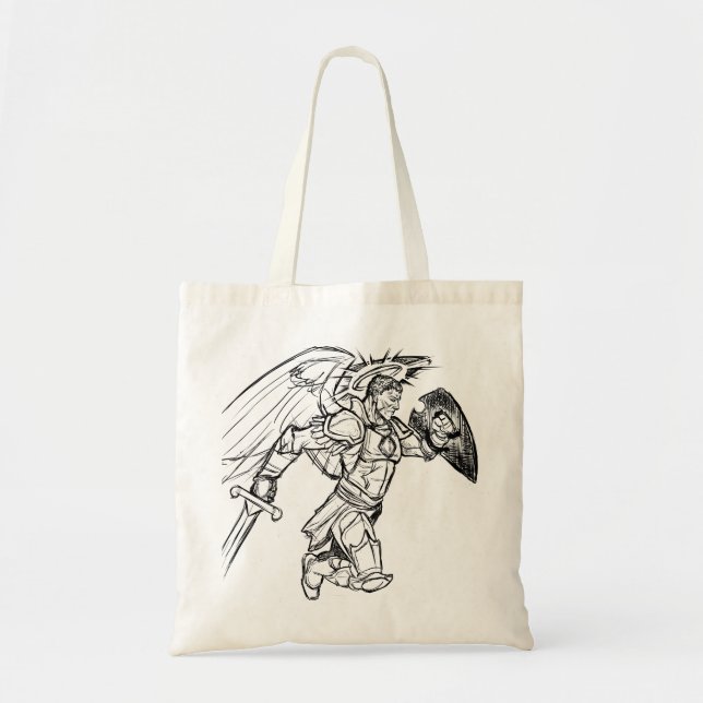 angel warrior tote bag (Front)