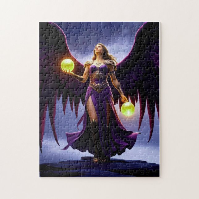 Angel Warrior with Glowing Orbs Jigsaw Puzzle (Vertical)