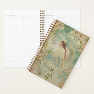 Angel White Flowers Blue Sky Planner