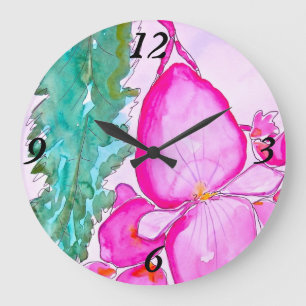 Angel Wing Begonia Large Clock