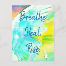 Angel Wing Butterfly Breathe Heal Rise Watercolor