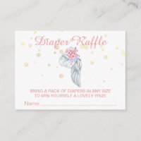 *~* Angel Wing Crystal Feathers Girl Diaper Raffle