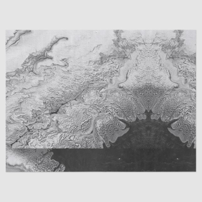 Angel Wing Heaven White Print Pattern Faux Stone Tissue Paper (Front)