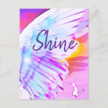 Angel Wing Shine Butterfly Watercolor Affirmation
