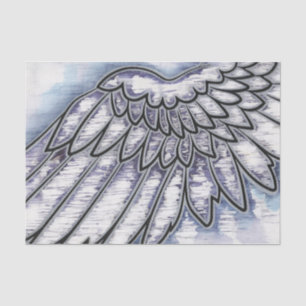 Angel Wing Silver Tissue Paper