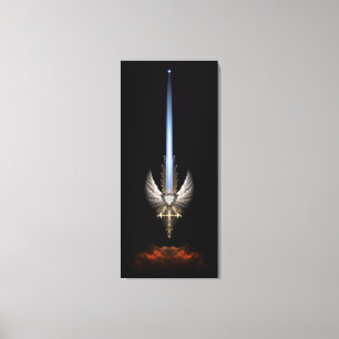 Angel Wing Sword Of Arkledious Sp Blk Canvas Print