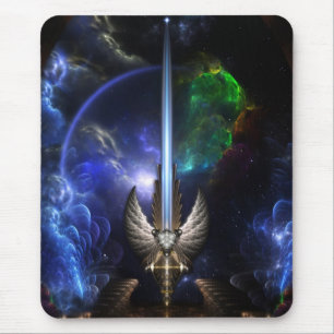 Angel Wing Sword Of Arkledious Sp Fractal Art Mouse Mat