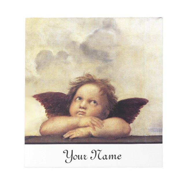 ANGEL / Winged Cherub Notepad (Front)