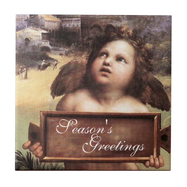 ANGEL / Winged Cherub Tile (Front)