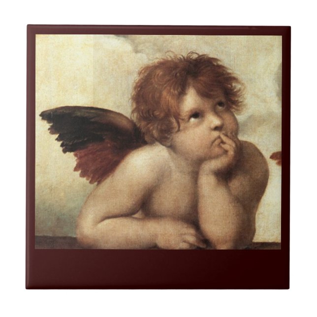 ANGEL / Winged Cherub Tile (Front)
