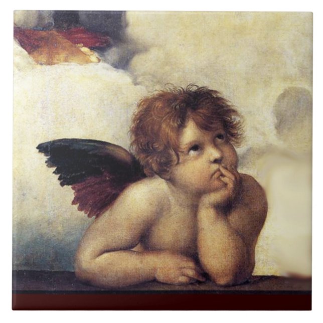 ANGEL / Winged Cherub Tile (Front)