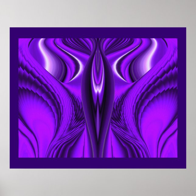 Angel Wings , Abstract Fantasy Rainbow Art Poster (Front)