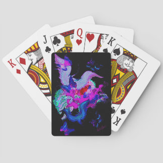angel wings and butterflies  playing cards