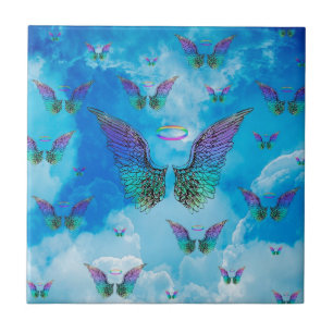 Angel Wings and Clouds Tile