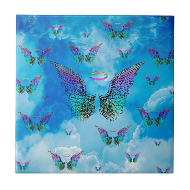 Angel Wings and Clouds Tile (Front)