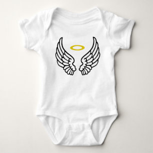 Angel Wings and Halo Baby Bodysuit