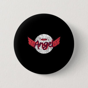 Angel Wings And Halo Funny For Bad Girls And Boys. 6 Cm Round Badge