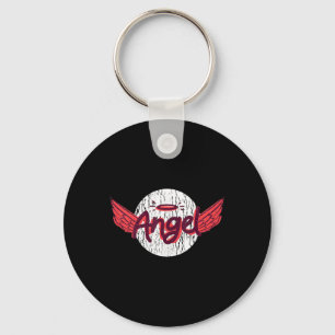 Angel Wings And Halo Funny For Bad Girls And Boys. Key Ring
