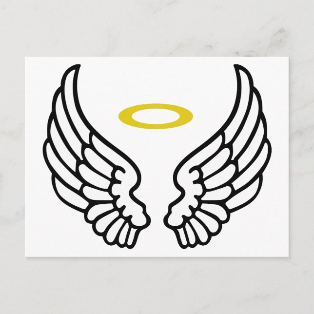 Angel Wings and Halo Postcard (Front)