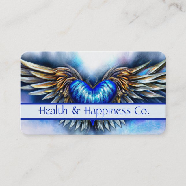 Angel Wings and Heart Business Card (Front)