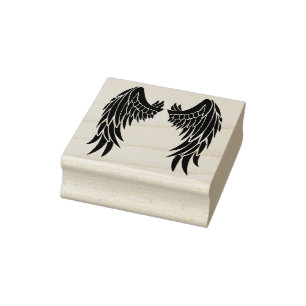 angel wings art stamp