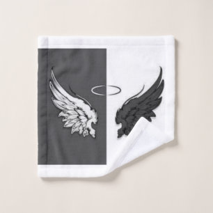 Angel wings bath towel set